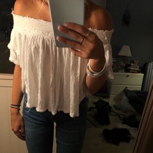 Free People Off the Shoulder Flow Top